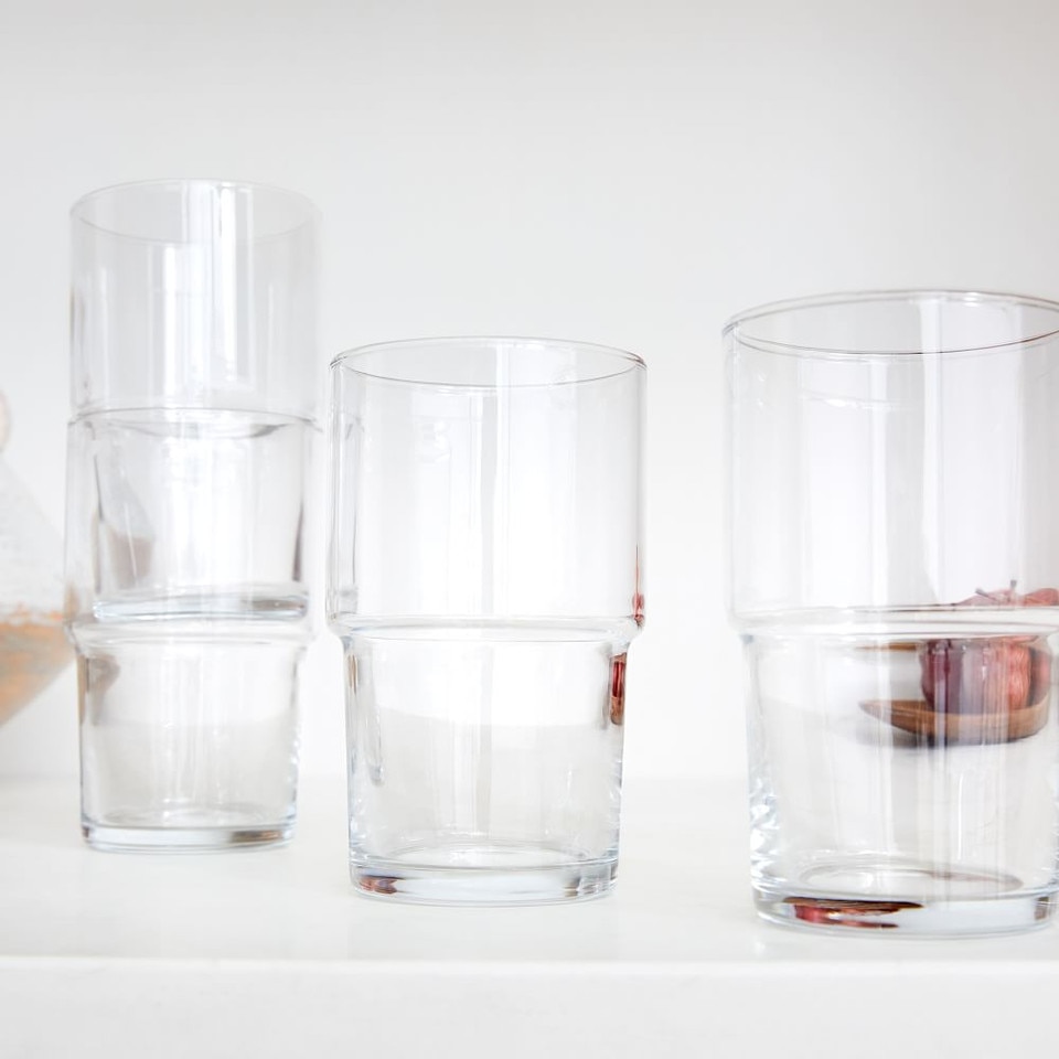 Essential Stacking Drinking Glasses - West Elm Australia